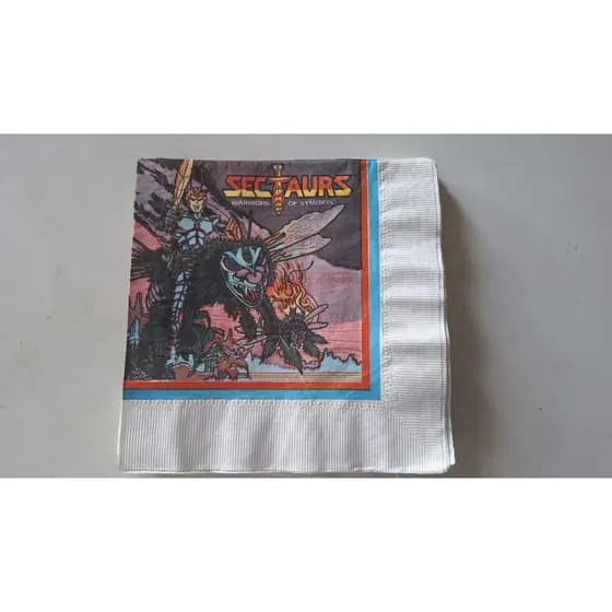 Guardanapo Papel De festa Sectaurs anos 80 de época original