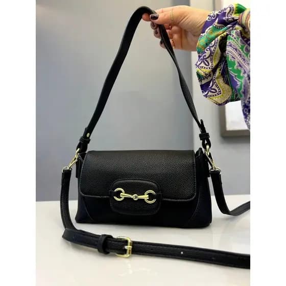 Bolsa Baguete Crossbody Transversal 2 Alças Tendência 2024 Importada