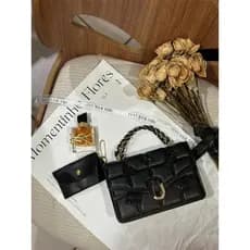 BOLSA CROSSBODY MINIMALISTA CASUAL TRANSVERSAL ACOLCHOADA 3 ALÇAS COM PORTA MOEDA