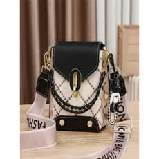 Bolsa Feminina Porta Celular Transversal Passeio Com Chaveiro Ursinho