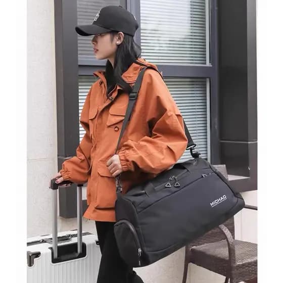 Bolsa de viagem fitness grande capacidade feminina leve máquina elegante viagem curta distância espera bagagem mala