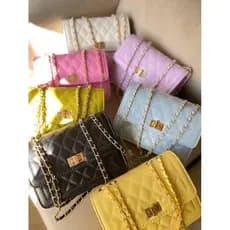 Bolsa de ombro feminino bordado linha crossbody versátil