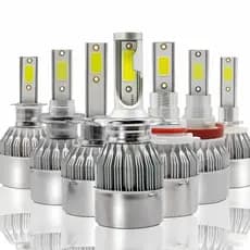 Par de Lâmpadas C6 Super Led 6000K H1 H3 H4 H7 H11 H13 H16 H27 HB3 HB4 12V a 24V Jorge