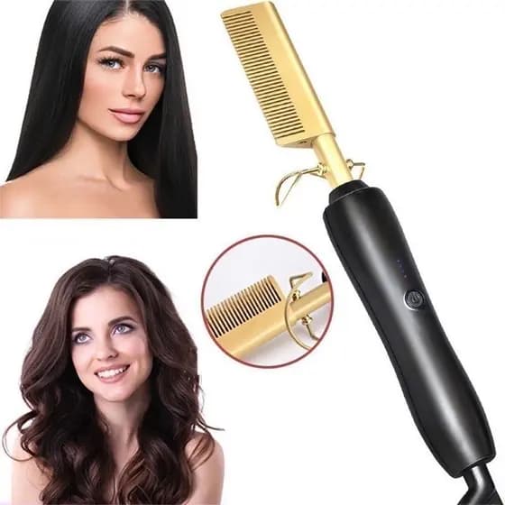 Prancha de Cabelo Portátil: Alisamento e Cachos com Tecnologia Cerâmica Jorgestore