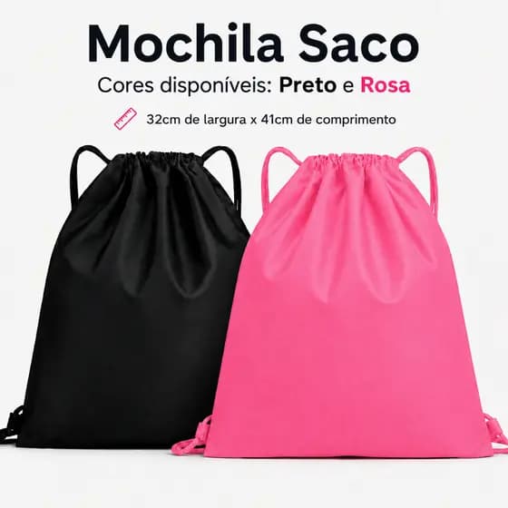 Mochila Saco - Esporte/Academia/Acampamento - Resistente - PARA ATÉ 5KG - FRÁGIL PARA PONTIAGUDOS ET
