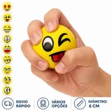 Bola Exercitadora Anti Stress - Bolinha De Mão Fisioterapia - Carinhas DIVERTIDAS - 6cm de DIAMETROO