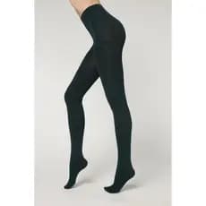 kit com 2 Meia Calça Legging Fio 80 Preta Grossa Térmica Flanelada Frio Adulto com PÉ BELLUS