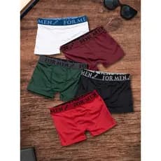 Kit 5 Cuecas Box Boxer Infantil Microfibra  liso CORES E/OU ESTAMPA SORTIDAS/ALEATÓRIA BELLUS