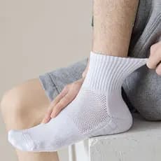 Kit com 12 Pares de Meia Cano longo Masculino Preto/Branco/Aleatório