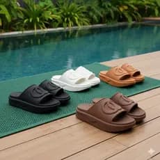 Kit 2 Chinelo Sandalia Slide Plataforma Ortopédica Feminina Confortavel Macia Papete