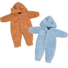 Kit 2 Macacão Pelúcia Bebe Inverno De Pelo Carneiro Menino