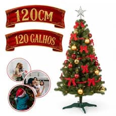 Arvore de Natal 120cm 120 Galhos Verde Decoração Pinheiro