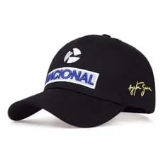 Boné Ayrton Senna Preto 100% Algodão