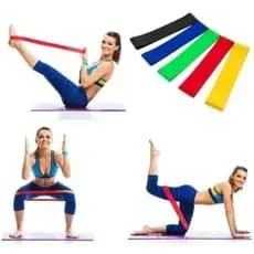 Kit 5 Faixas Elásticas Para Fisioterapia Ginástica Pilates