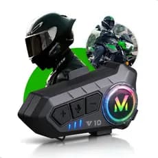 Intercomunicador Universal Capacete Moto Bluetooth Sem Fio Prova Dágua Rgb