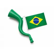 Corneta Com Bandeira Do Brasil Buzina Verde Ou Amarela Para Copa