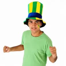 Chapéu Brasil Cartola Patriota Acessório Festa Copa Carnaval