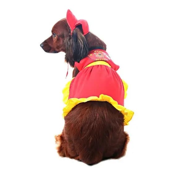 Fantasia Pet Bombeira Vestido Poliester Original Abrakadabra
