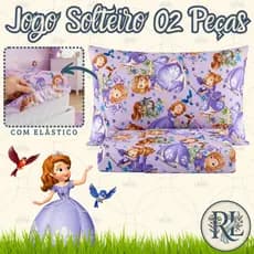 Jogo de Cama Solteiro 2 Peças Infantil (Lençol Parte de Baixo + Fronha)