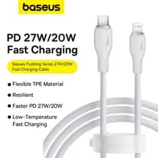 Cabo Iphone Baseus Tipo-C Lightning Pd 20W 27W 1,2 Metros Carregamento Rápido Turbo