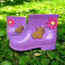 Galocha Infantil Menina Personagem Capivara Botinha Macia Conforto Moderna Antiderrapante Kids Estilosa