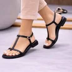 Sandália Rasteira Feminina Básica Delicada Rasteirinha Dia Dia Confortável Macia Casual Sandália Gladiador Papete