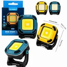 Lanterna Tática Luz Trabalho Lâmpada Emergência Magnética LED USB