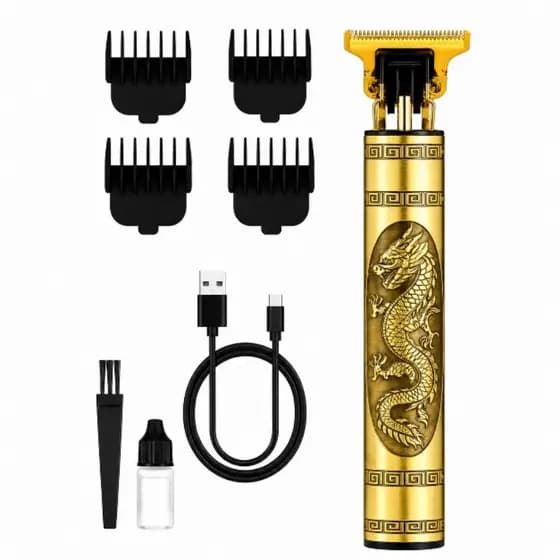 Cortador de Cabelo Barba Acabamento Profissional Degradê e Risquinho USB Bivolt Sem Fio