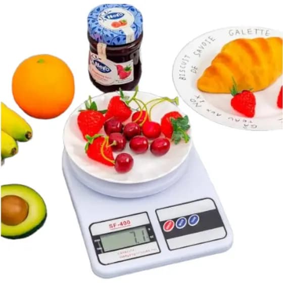 Balança Digital de  Cozinha 10kg Alta Precisão Dieta e Nutrição Saudável