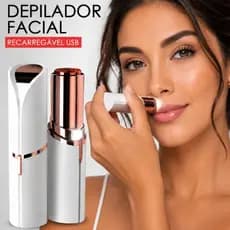 Batom Depilador Facial Indolor Removedor De Pelos Feminino Rosto Buço Usb Recarregável