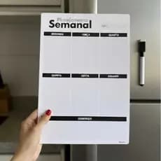 Planner semanal magnético - ímã de geladeira - porta recado
