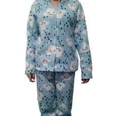 Pijama feminino adulto soft com botões/ pijama de frio/pijama aberto inverno/amamentação/plus size