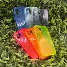 Capinha case para celular iPhone Neon colorida