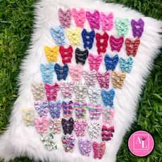 100 Unidades de Lacinho Pet Mix Estampados e Lisos Cães Cachorro Laços Banho e Tosa Atacado Pet Shop Gato Cachorra