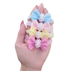 kit faixa de bebe tiara recém nascido slim Faixa De Seda Menina Saída De Maternidade Gravatinha Faixa Enxoval Meia Laço