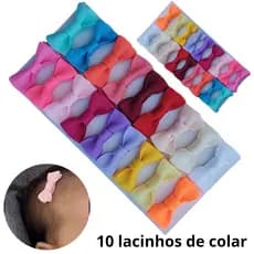 kit 10 laços autocolante em cebeça de bebê recém-nascido + dupla face