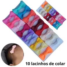 kit 10 Laços Bebê Recém-nascido Mini Autocolante Adesivo