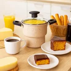 Cuscuzeiro Nordestino De teflon Granito antiaderente Panela de Cuscuz Tam 14 Resistente