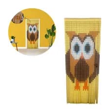 Cortina de Porta Divisor De Cômodos Estampada Com Desenho De Coruja