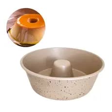 Forma Pudim Granito Externo 20cm Com Furo no Meio Doces Sobremesas Assadeira de Bolo Antiaderente