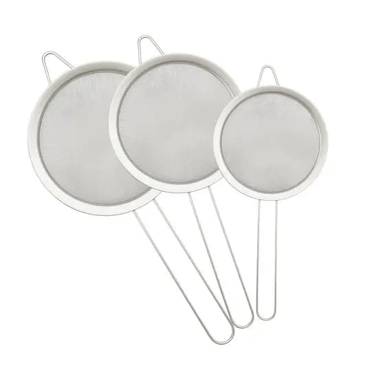 Jogo de Peneiras Utensílios de Cozinha Utilidade Doméstica para Polvilhar e Peneirar Farinhas