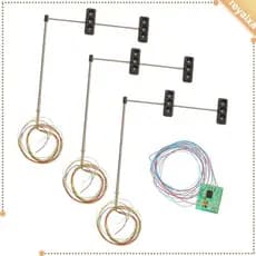 [Reyalxa] 3 Luzes De Sinalização Modelo 5-6 Luz 7cm Trem OO Arquitetura Ferroviária Diorama Layout De Rua 4 #