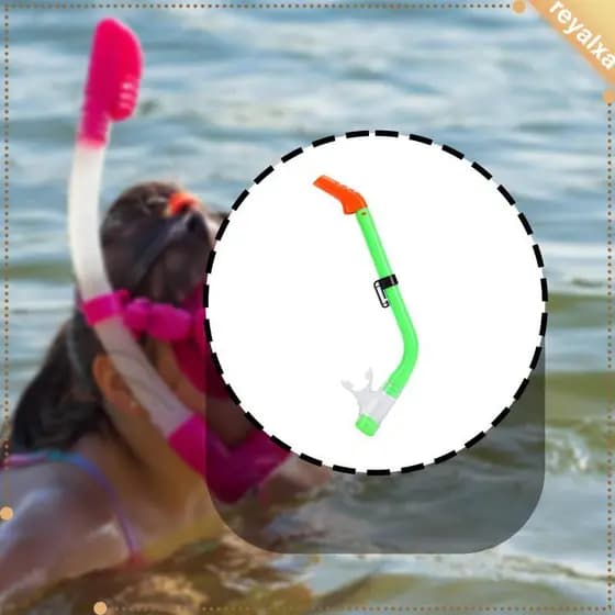 [Reyalxa] Snorkel De Natação Infantil Com Montagem Frontal , Tubo De Respiração Úmida , Kit De Mergulho De Silicone Para