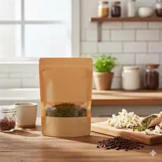 Stand Up Pouch Kraft 12x20cm com ZipLock | Envio rápido | Hermético ziplock
