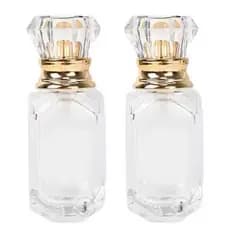 Kit Frasco de Vidro com Spray Luxo Dourado 30ml Recarregaveis Elegante Vitória
