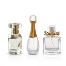 Kit Frascos Vidro c/ Spray Luxo Dourado Porta Perfume Elegante Premium 30ml