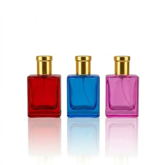 Kit Frascos Perfume Spray Colorido Tampa Dourada Elegante Luxo 30ml