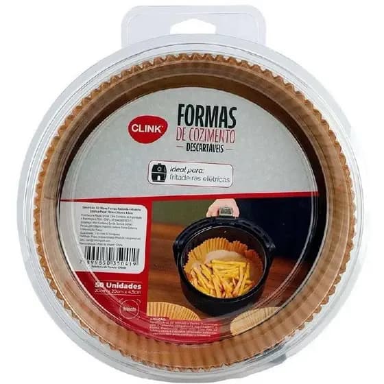 50 Formas 20CM Air Fryer Papeis De Cozinha Descartáveis Antiaderente Á Vapor Redonda - Forros De Papel Vegetal