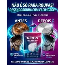 Percarbonato De Sódio 100% Puro Tira Manchas Alvejante Viren 1KG
