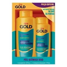 Kit Shmapoo 275ml e Condicionador175ml Niely Gold Pós - Química Divo